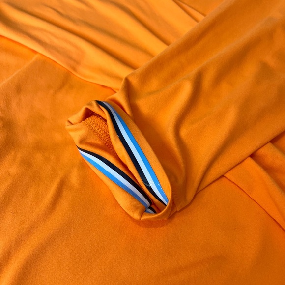 White Water Pullover Mens XXL Orange 1/4 Mock Neck Fishing Performance - Picture 11 of 11